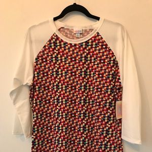 LuLaRoe Randy shirt cream and multi NWT